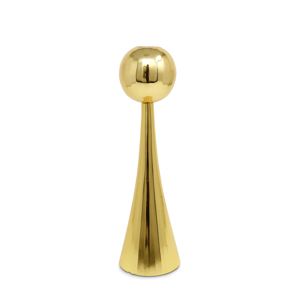 HMS 12\" Gold Stainless Steel Tabletop Taper Candlestick Spiral Stick Weddings Christmas Halloween Dinners Bars Cotton Soy Wax