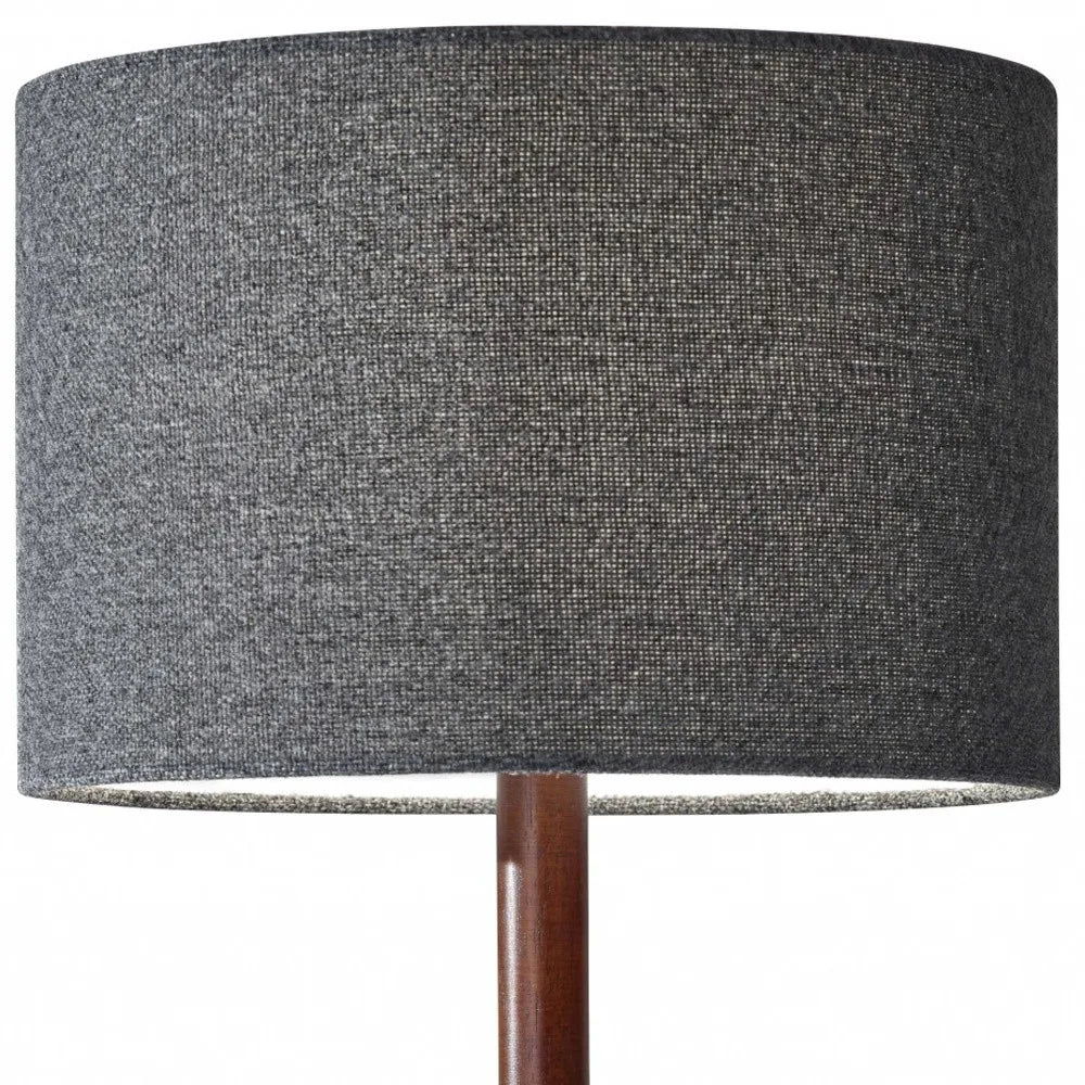 Homeroots Cozy Cabin Walnut Wood Finish Table Lamp