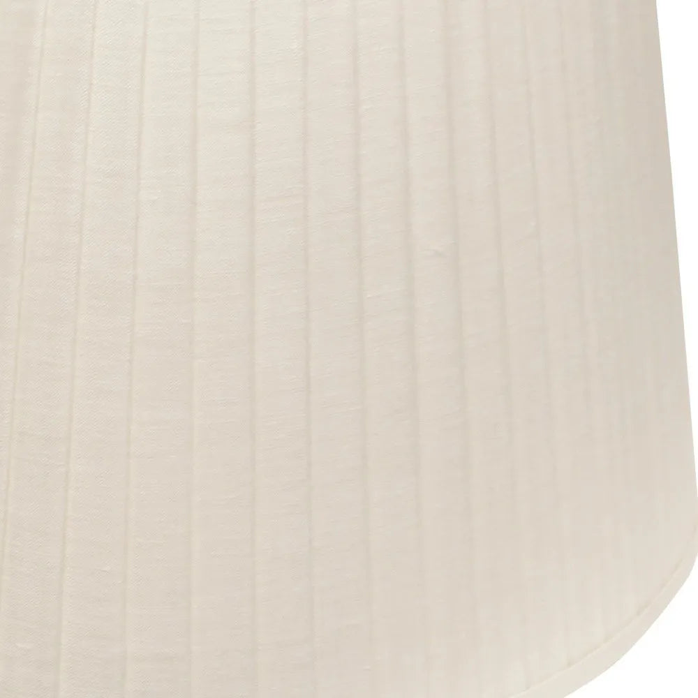 HMS 14\" White Slanted Oval Linen PVC Lampshade Cozy Traditional Asian-Style Home Coastal Victorian Japanese Rustic Minimalist
