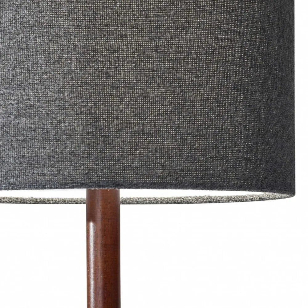 Homeroots Cozy Cabin Walnut Wood Finish Table Lamp
