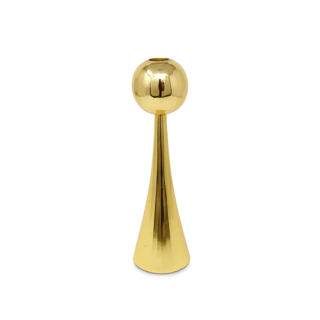 HMS 12\" Gold Stainless Steel Tabletop Taper Candlestick Spiral Stick Weddings Christmas Halloween Dinners Bars Cotton Soy Wax
