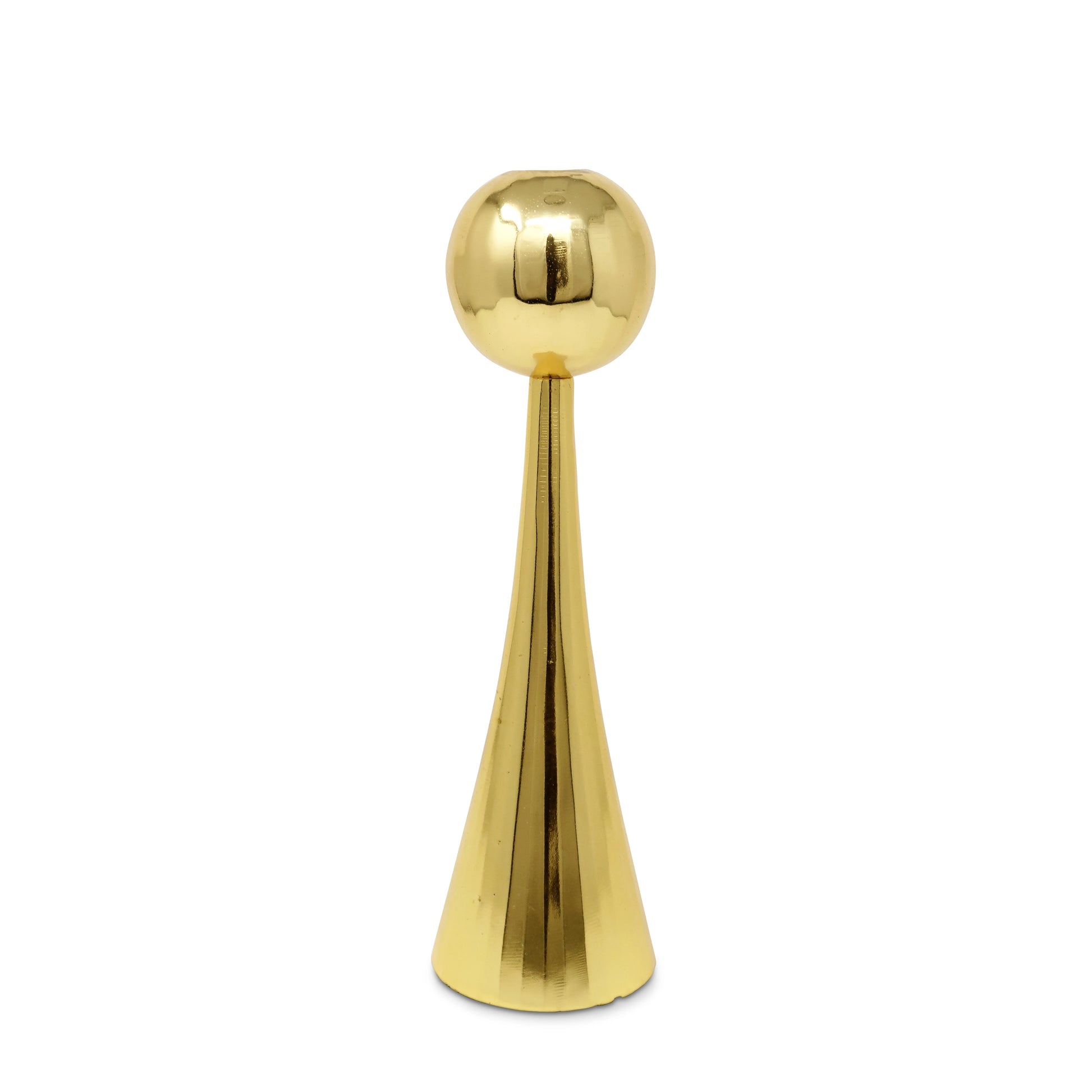 HMS 12\" Gold Stainless Steel Tabletop Taper Candlestick Spiral Stick Weddings Christmas Halloween Dinners Bars Cotton Soy Wax