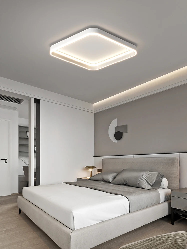 Nordic lamp modern minimalist square ceiling lamp master bedroom bedroom bedroom LED lamp eye protection full spectrum 2023 new