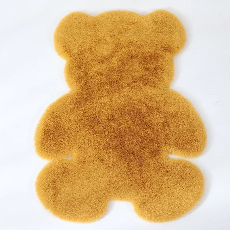 Cartoon Animal Bear Irregular Shaped Carpet Living Room Bedroom Entrance Floor Mat Children's Bedroom Carpet