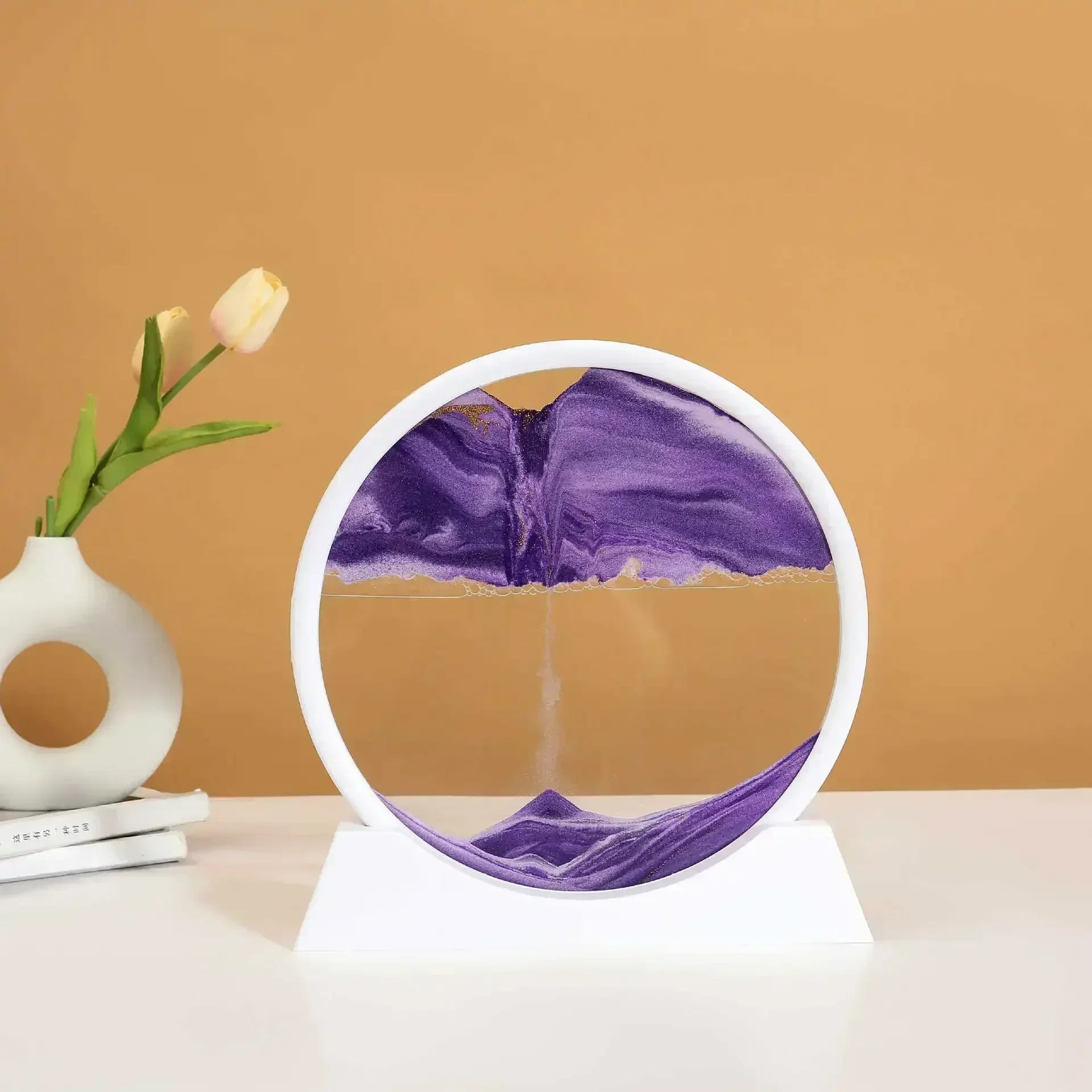 Sandscape Moving Sand Art Frame Flowing Sand 3D Dynamic Liquid Hourglass Quicksand Kinetic Sand Painting Office Home Decor Gifts