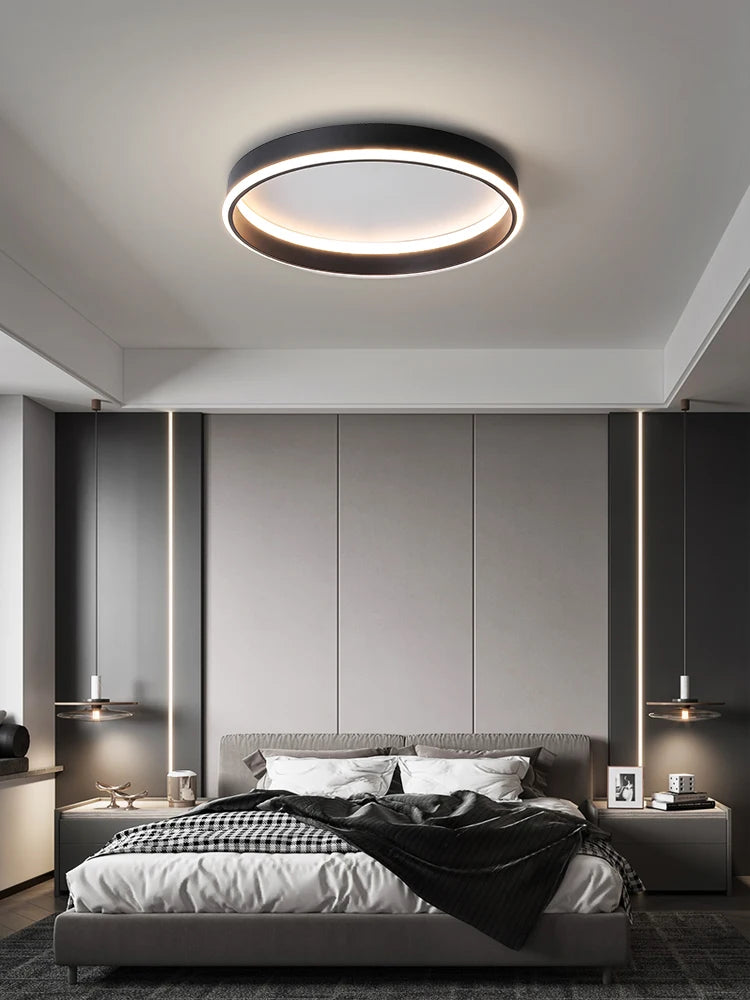 Nordic lamp modern minimalist square ceiling lamp master bedroom bedroom bedroom LED lamp eye protection full spectrum 2023 new