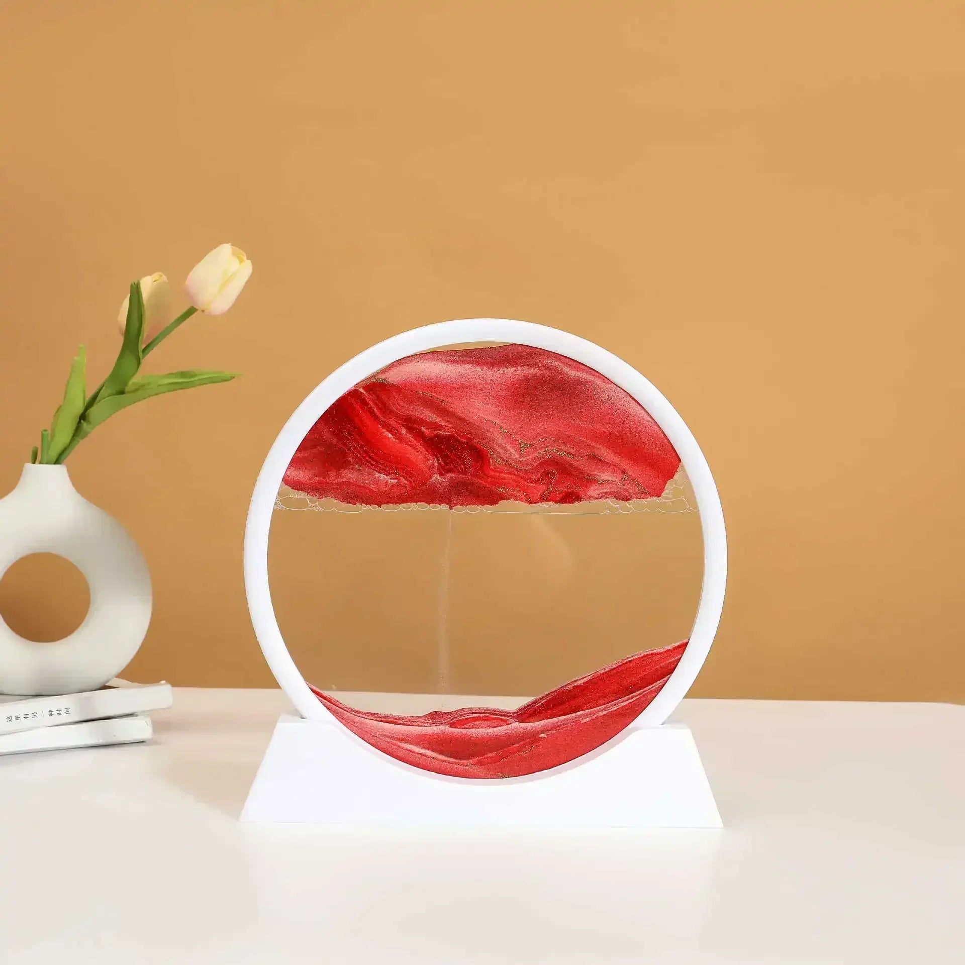 Sandscape Moving Sand Art Frame Flowing Sand 3D Dynamic Liquid Hourglass Quicksand Kinetic Sand Painting Office Home Decor Gifts