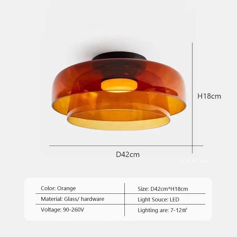 LEVELS Glass Ceiling Lamp Bedroom led Medieval Colourful lamps for Restaurant Creative Dining Room bedroom decorating Lamps