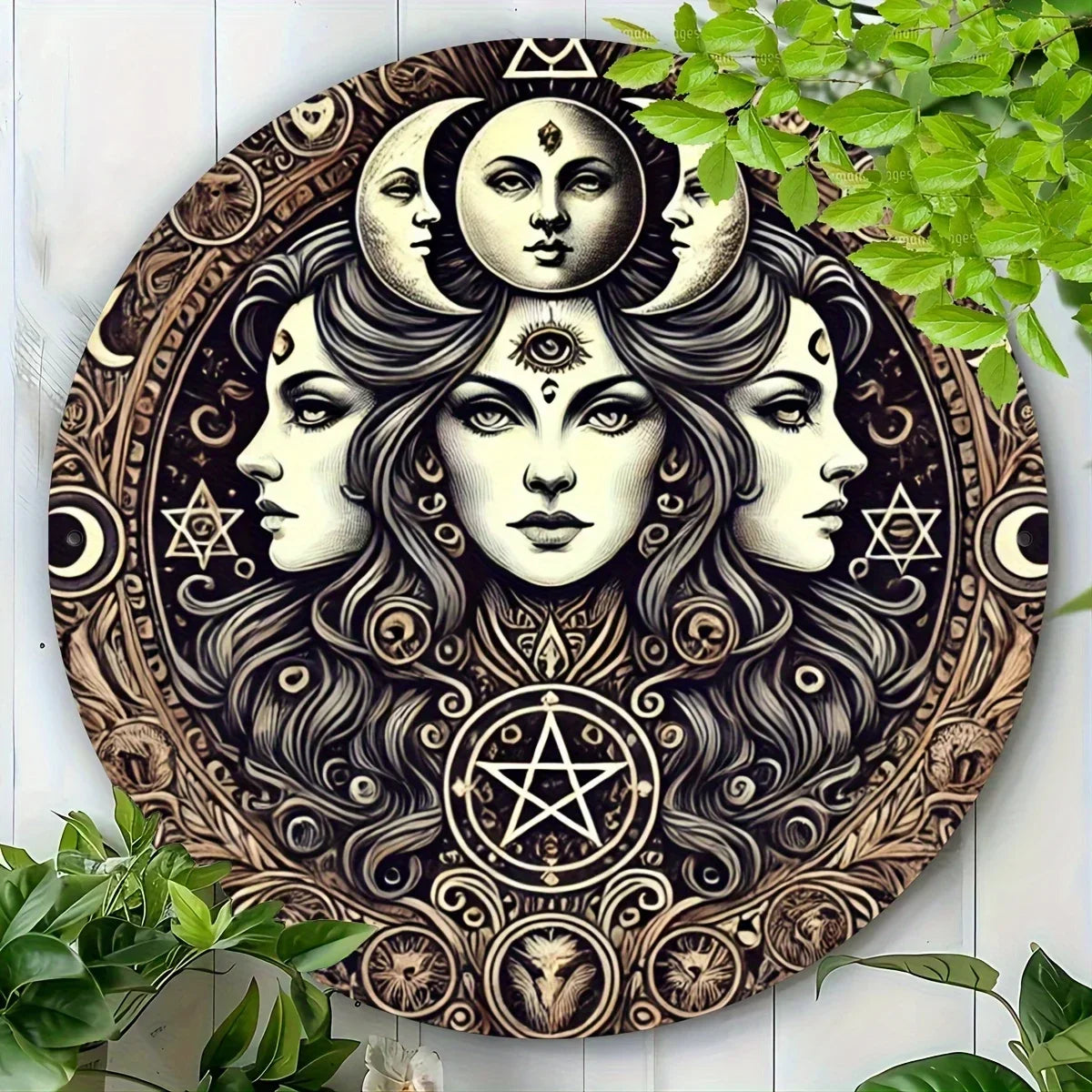 Hecate Witchcraft  Wall Art - Foil Engraved, Durable for Indoor/Outdoor, Ideal for Festivals
