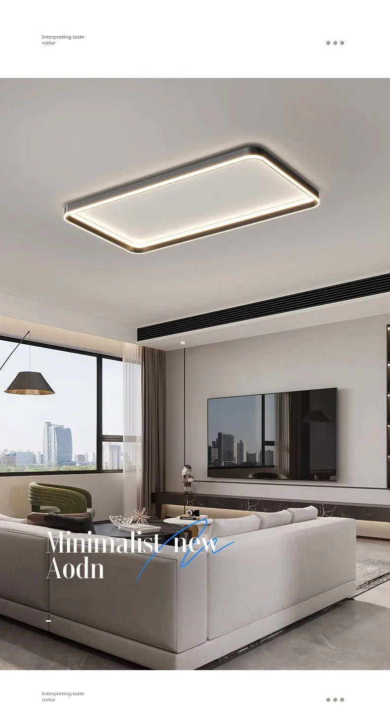 Nordic lamp modern minimalist square ceiling lamp master bedroom bedroom bedroom LED lamp eye protection full spectrum 2023 new
