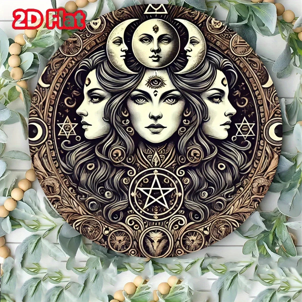 Hecate Witchcraft  Wall Art - Foil Engraved, Durable for Indoor/Outdoor, Ideal for Festivals