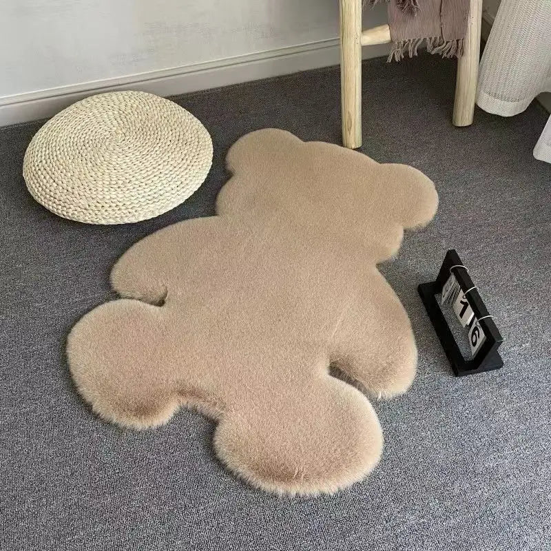 Cartoon Animal Bear Irregular Shaped Carpet Living Room Bedroom Entrance Floor Mat Children's Bedroom Carpet