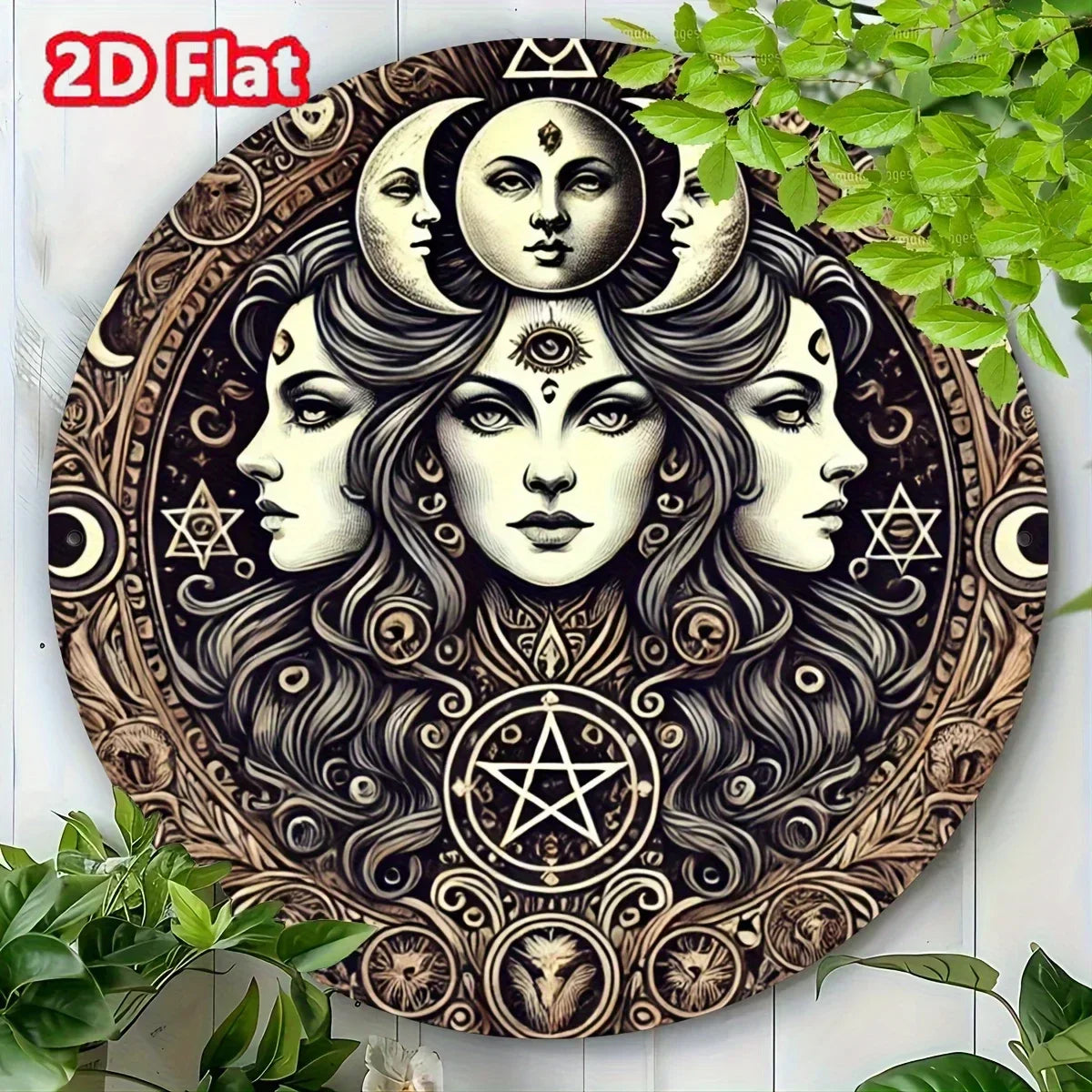 Hecate Witchcraft  Wall Art - Foil Engraved, Durable for Indoor/Outdoor, Ideal for Festivals