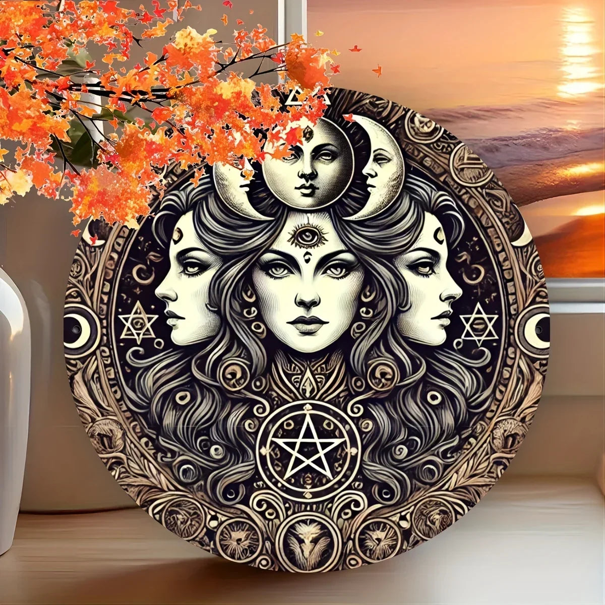 Hecate Witchcraft  Wall Art - Foil Engraved, Durable for Indoor/Outdoor, Ideal for Festivals