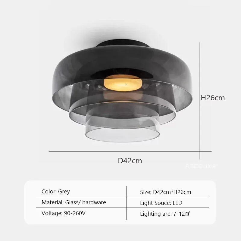 LEVELS Glass Ceiling Lamp Bedroom led Medieval Colourful lamps for Restaurant Creative Dining Room bedroom decorating Lamps