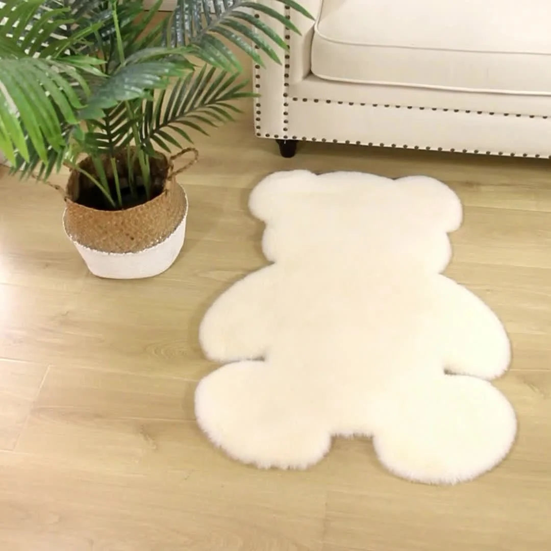 Cartoon Animal Bear Irregular Shaped Carpet Living Room Bedroom Entrance Floor Mat Children's Bedroom Carpet