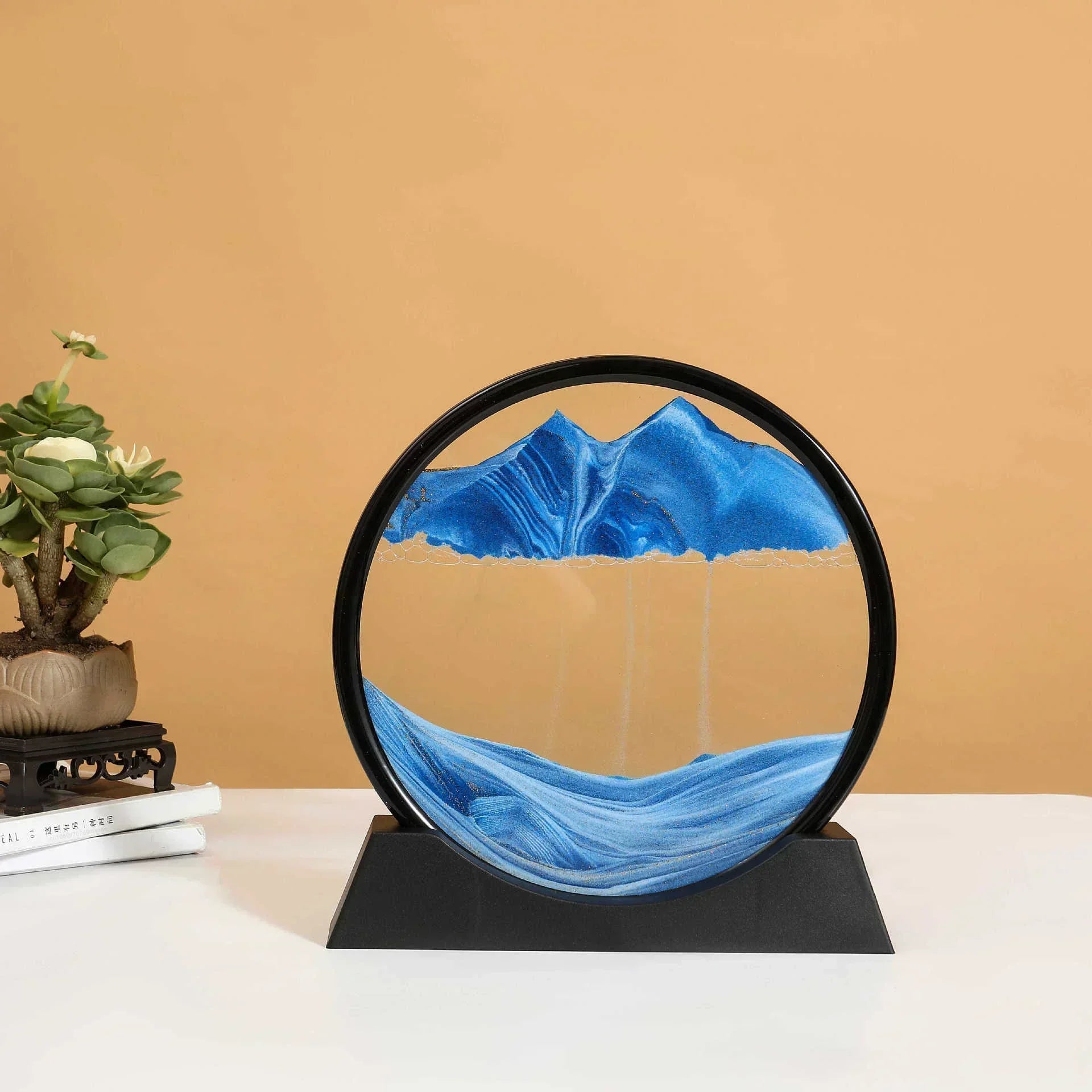Sandscape Moving Sand Art Frame Flowing Sand 3D Dynamic Liquid Hourglass Quicksand Kinetic Sand Painting Office Home Decor Gifts