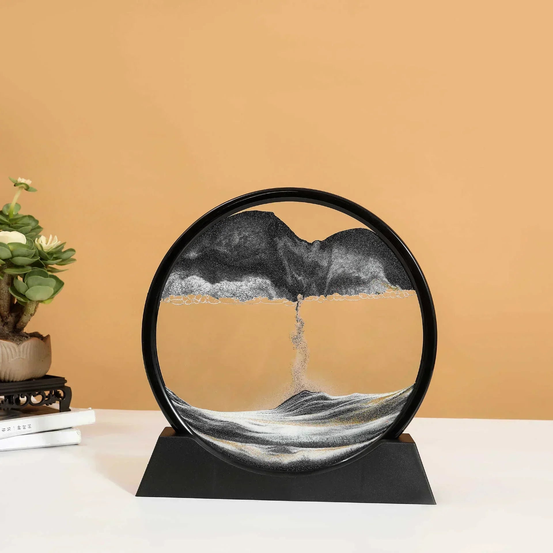 Sandscape Moving Sand Art Frame Flowing Sand 3D Dynamic Liquid Hourglass Quicksand Kinetic Sand Painting Office Home Decor Gifts