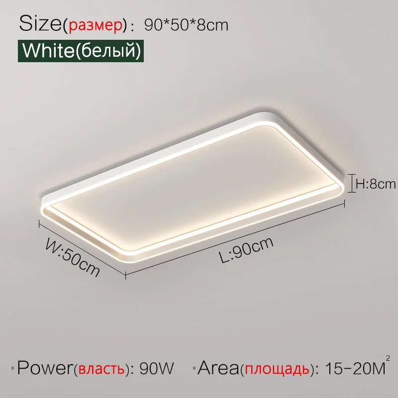 Nordic lamp modern minimalist square ceiling lamp master bedroom bedroom bedroom LED lamp eye protection full spectrum 2023 new