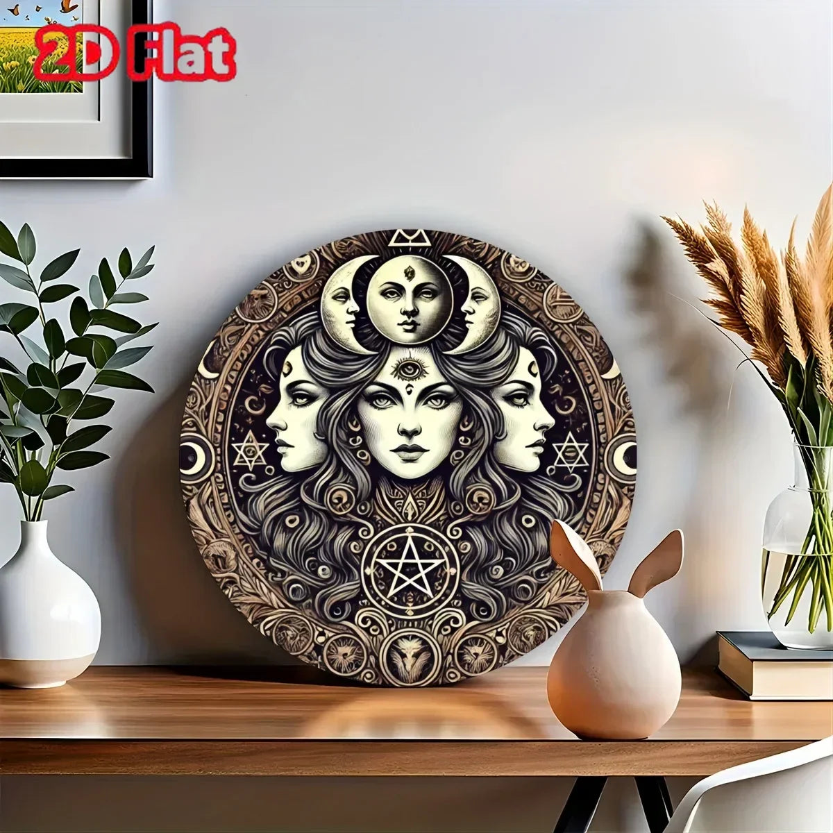 Hecate Witchcraft  Wall Art - Foil Engraved, Durable for Indoor/Outdoor, Ideal for Festivals