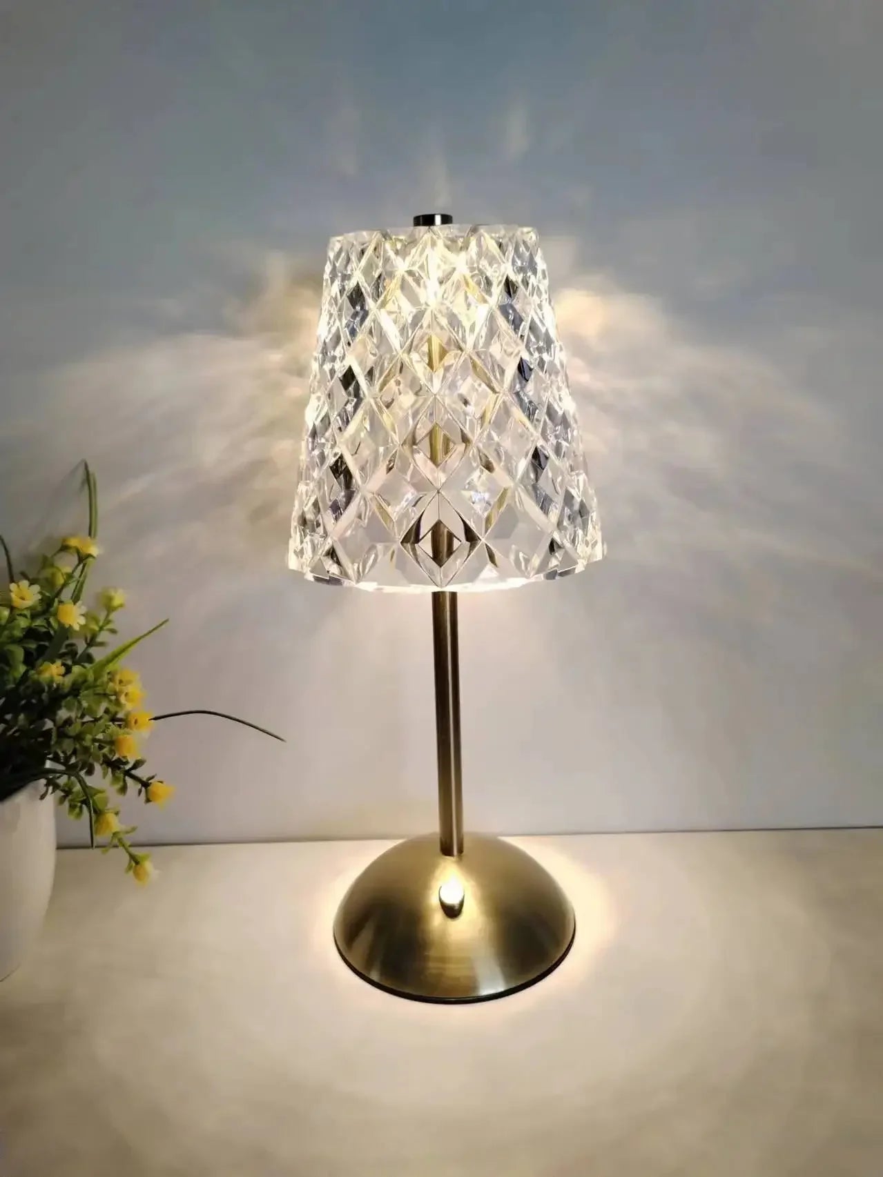 LED Table Lamp Touch Sensor Desktop Night Light USB Rechargeable For Bedroom Hotel Restaurant Bedroom Atmosphere Decor Lighting