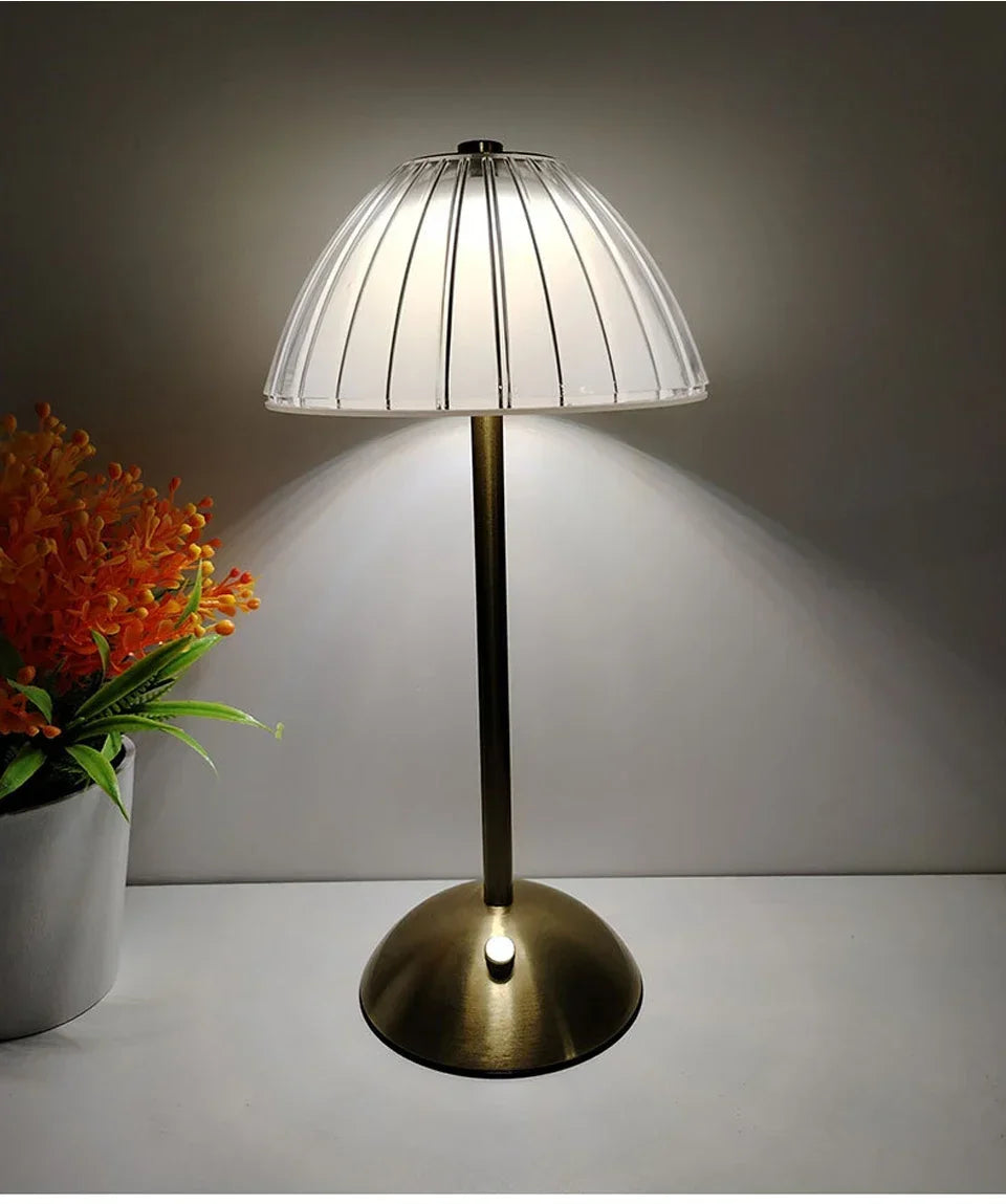 LED Table Lamp Touch Sensor Desktop Night Light USB Rechargeable For Bedroom Hotel Restaurant Bedroom Atmosphere Decor Lighting
