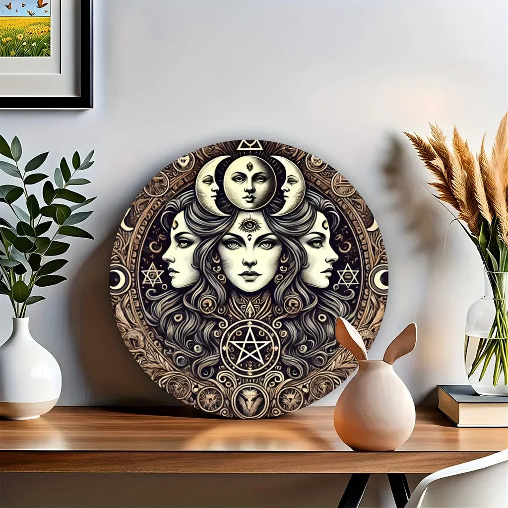 Hecate Witchcraft  Wall Art - Foil Engraved, Durable for Indoor/Outdoor, Ideal for Festivals