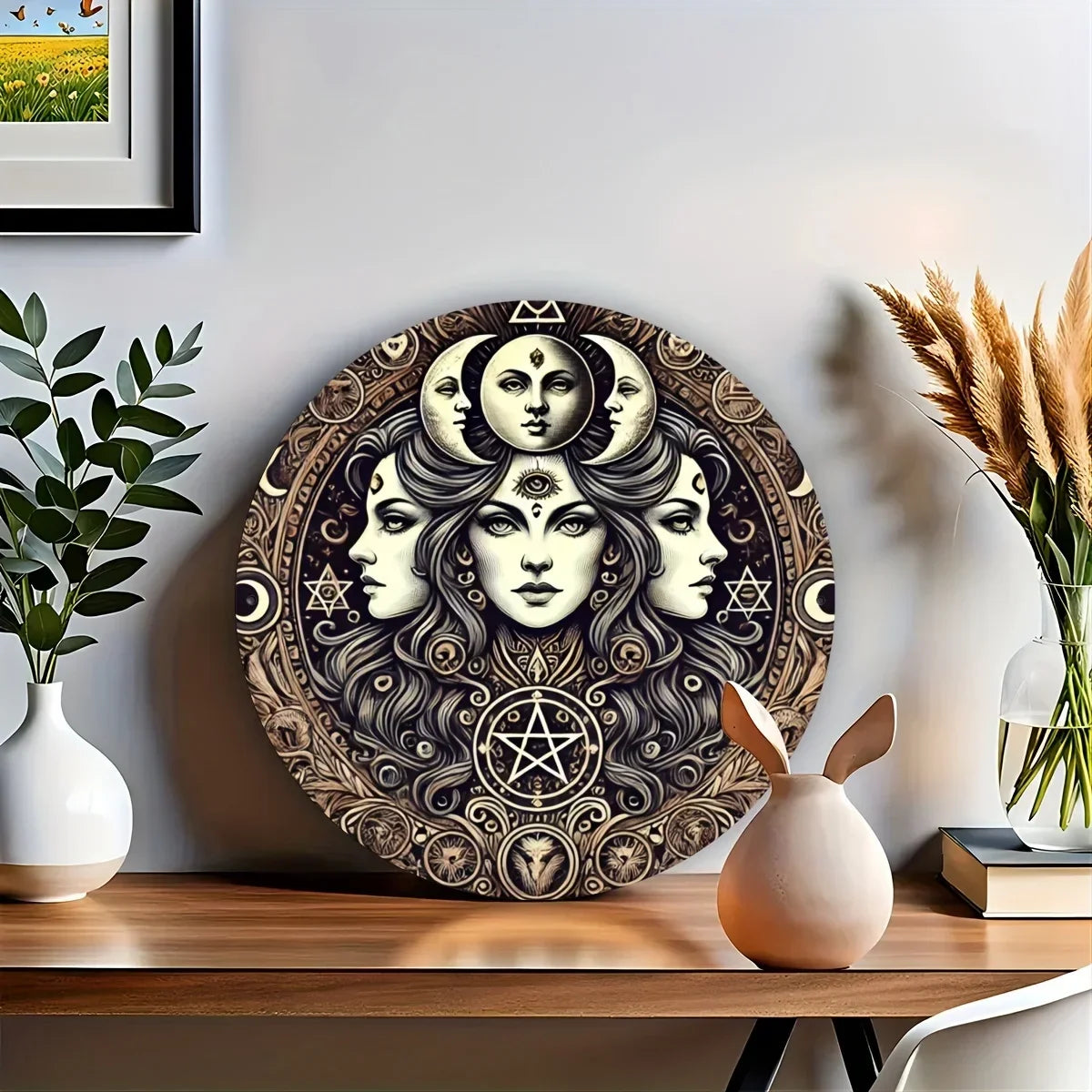 Hecate Witchcraft  Wall Art - Foil Engraved, Durable for Indoor/Outdoor, Ideal for Festivals