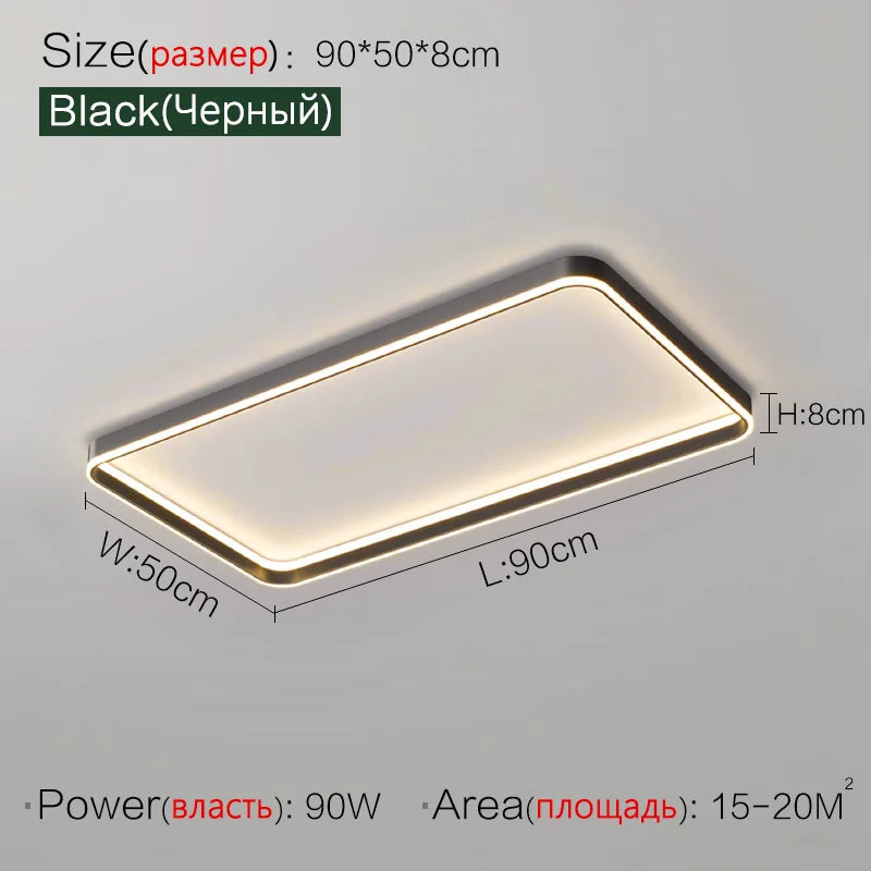 Nordic lamp modern minimalist square ceiling lamp master bedroom bedroom bedroom LED lamp eye protection full spectrum 2023 new