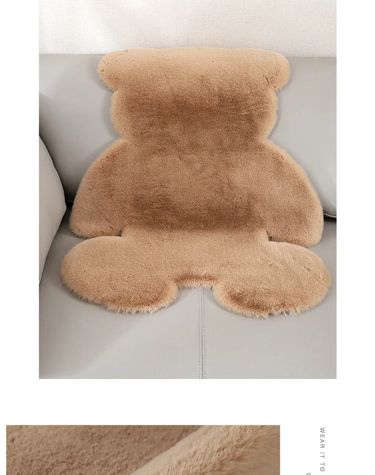 Cartoon Animal Bear Irregular Shaped Carpet Living Room Bedroom Entrance Floor Mat Children's Bedroom Carpet