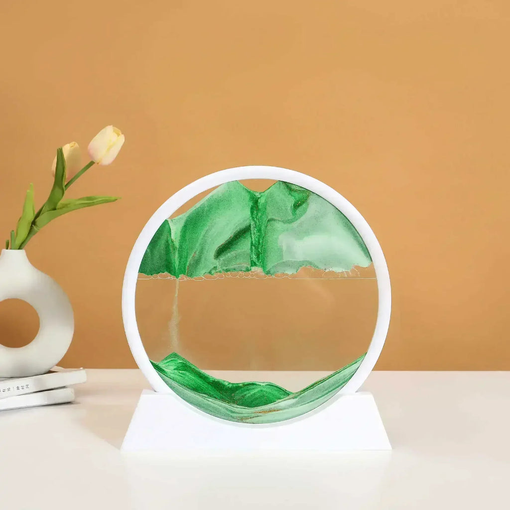 Sandscape Moving Sand Art Frame Flowing Sand 3D Dynamic Liquid Hourglass Quicksand Kinetic Sand Painting Office Home Decor Gifts