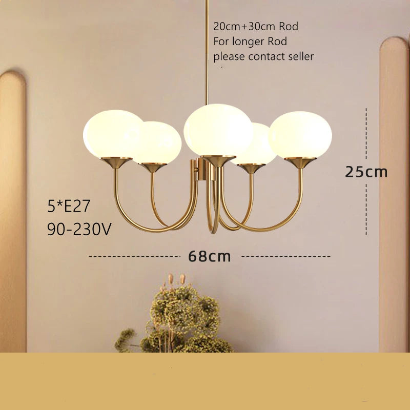 French Vintage Cream Style Pink Bedroom Pendant Light Medieval Warm Living Room Master Bedroom Children's Room Light Fixture