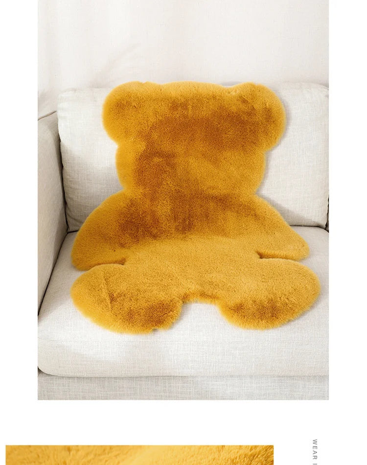 Cartoon Animal Bear Irregular Shaped Carpet Living Room Bedroom Entrance Floor Mat Children's Bedroom Carpet