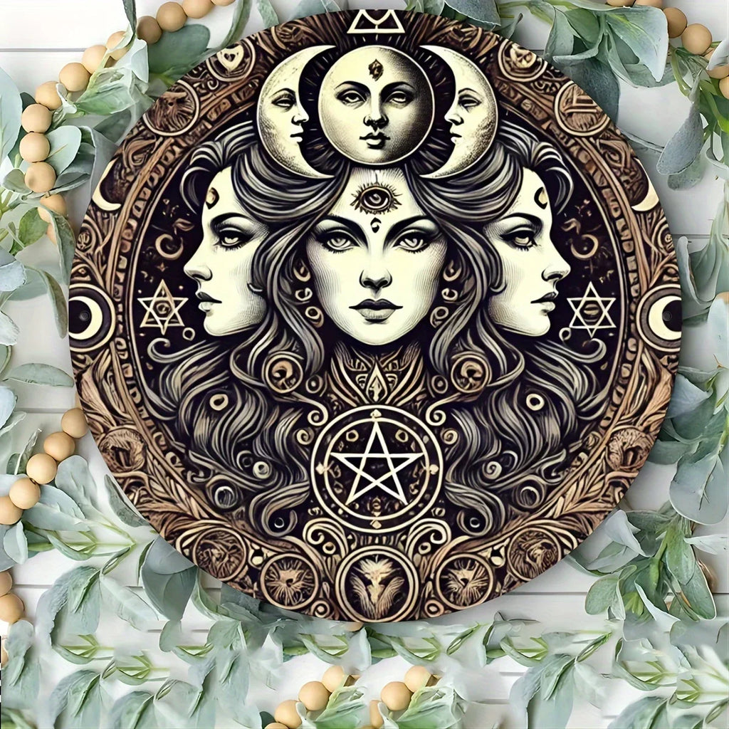 Hecate Witchcraft  Wall Art - Foil Engraved, Durable for Indoor/Outdoor, Ideal for Festivals