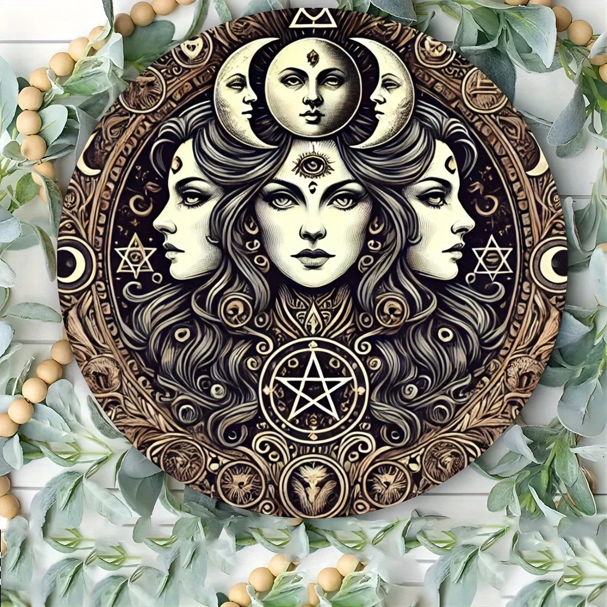 Hecate Witchcraft  Wall Art - Foil Engraved, Durable for Indoor/Outdoor, Ideal for Festivals