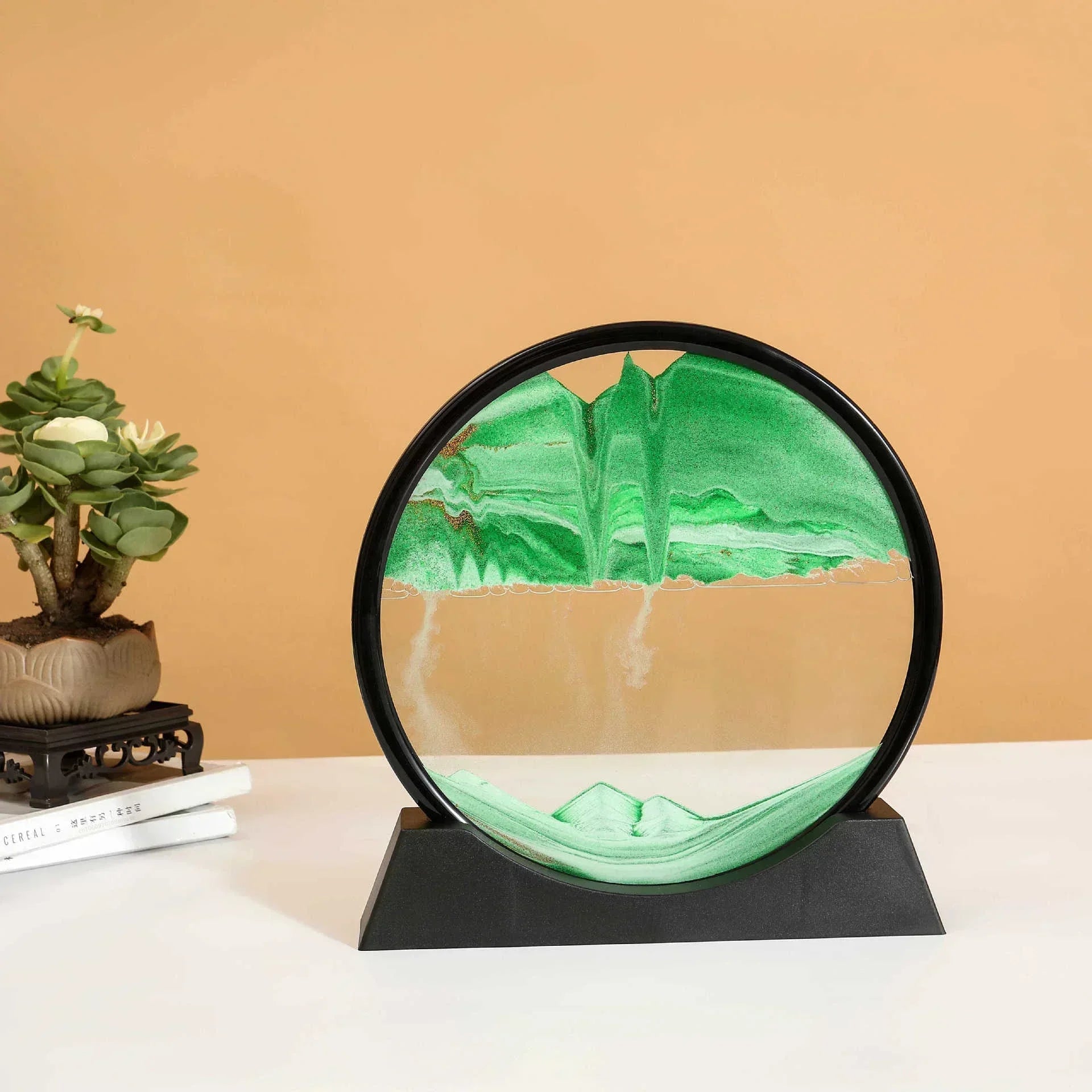 Sandscape Moving Sand Art Frame Flowing Sand 3D Dynamic Liquid Hourglass Quicksand Kinetic Sand Painting Office Home Decor Gifts