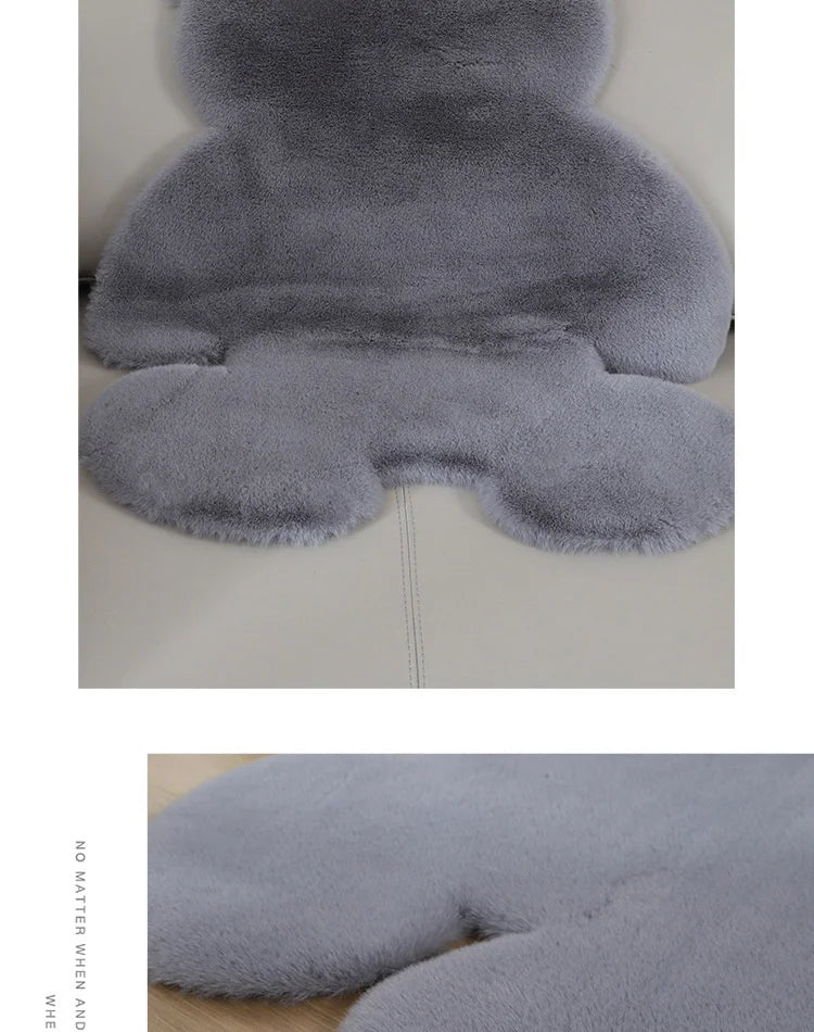 Cartoon Animal Bear Irregular Shaped Carpet Living Room Bedroom Entrance Floor Mat Children's Bedroom Carpet