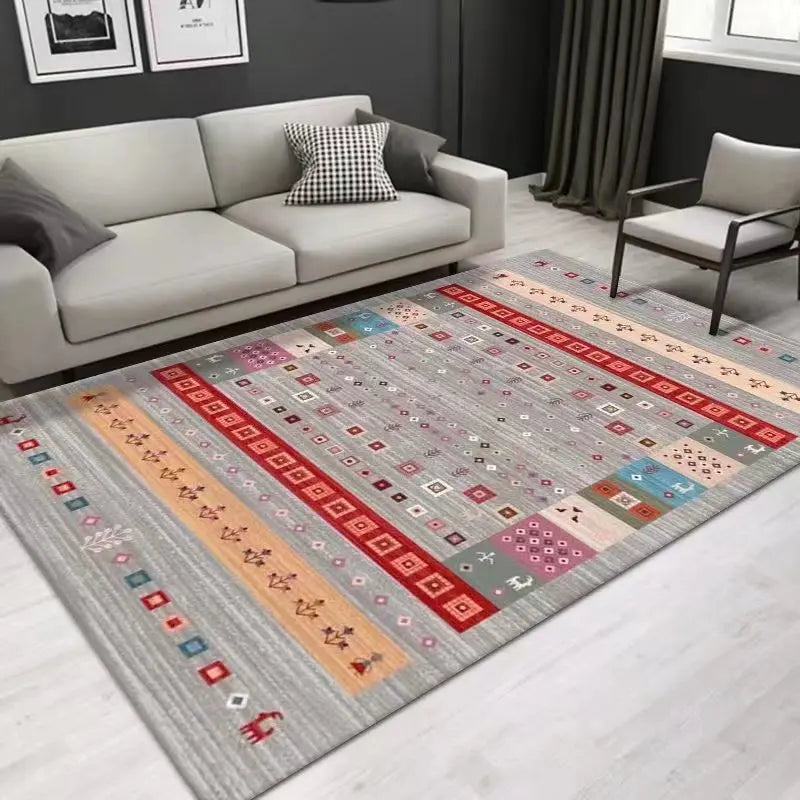 VIKAMA 40x60cm Crystal Pile Carpet Ethnic Style Living Room Bedroom Bohemia Nordic Vintage Bedroom Decorative Carpet
