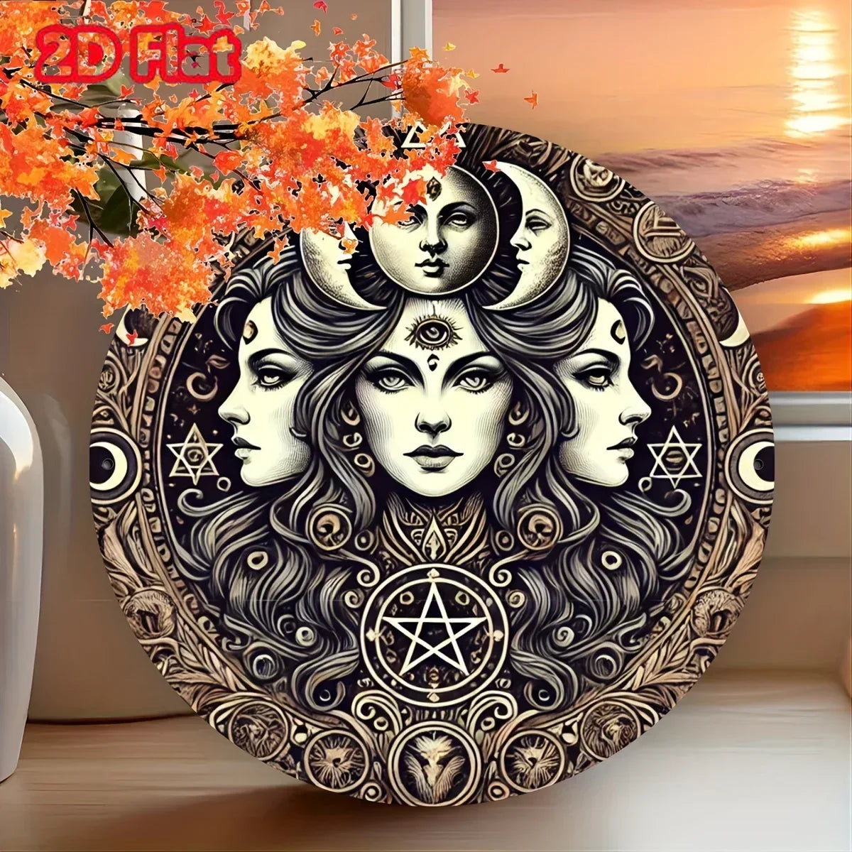Hecate Witchcraft  Wall Art - Foil Engraved, Durable for Indoor/Outdoor, Ideal for Festivals