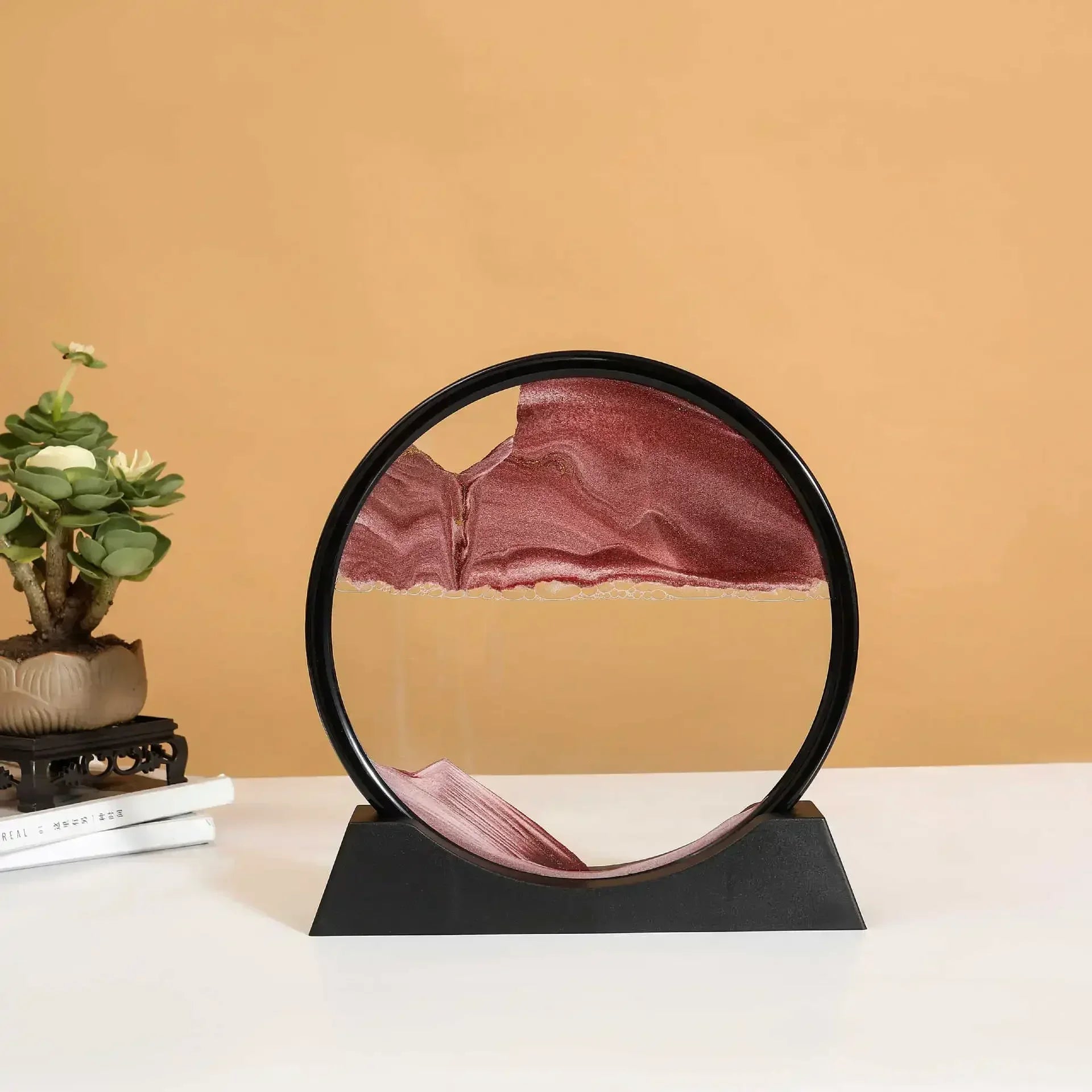 Sandscape Moving Sand Art Frame Flowing Sand 3D Dynamic Liquid Hourglass Quicksand Kinetic Sand Painting Office Home Decor Gifts
