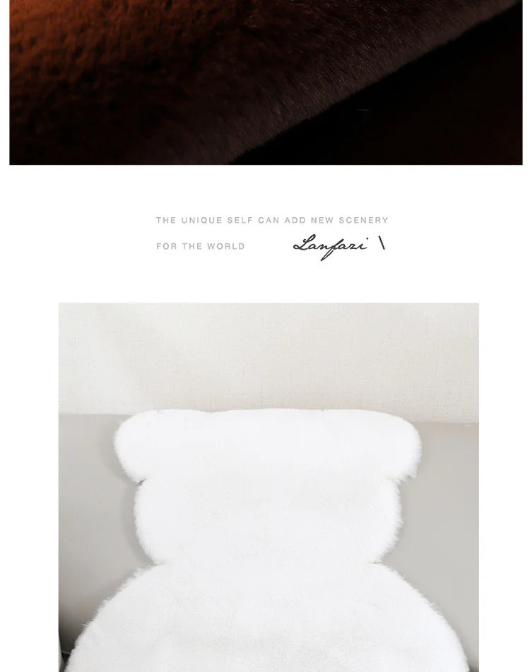 Cartoon Animal Bear Irregular Shaped Carpet Living Room Bedroom Entrance Floor Mat Children's Bedroom Carpet