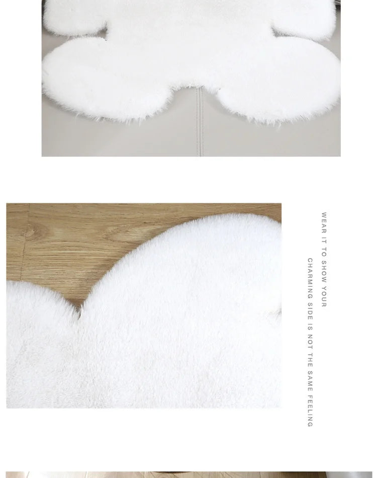 Cartoon Animal Bear Irregular Shaped Carpet Living Room Bedroom Entrance Floor Mat Children's Bedroom Carpet