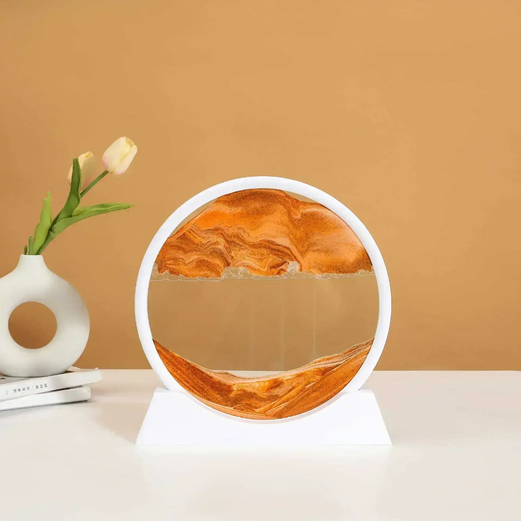 Sandscape Moving Sand Art Frame Flowing Sand 3D Dynamic Liquid Hourglass Quicksand Kinetic Sand Painting Office Home Decor Gifts