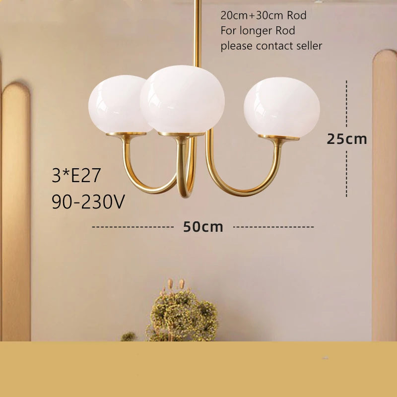 French Vintage Cream Style Pink Bedroom Pendant Light Medieval Warm Living Room Master Bedroom Children's Room Light Fixture