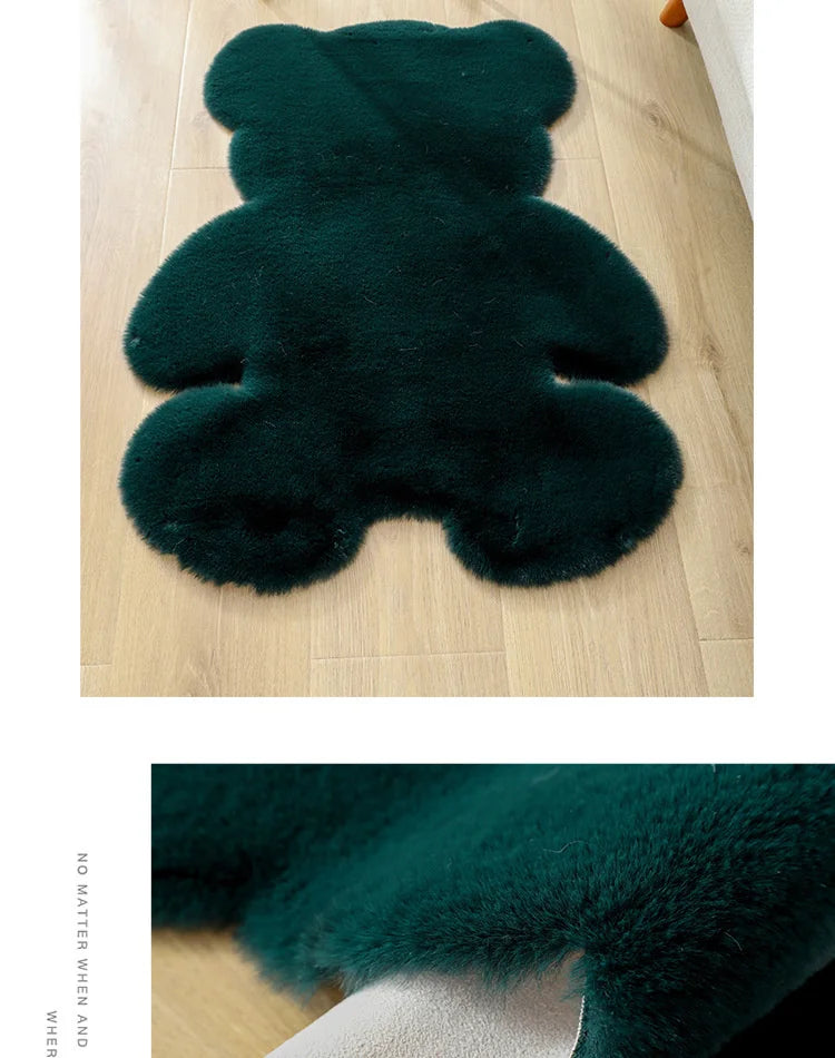 Cartoon Animal Bear Irregular Shaped Carpet Living Room Bedroom Entrance Floor Mat Children's Bedroom Carpet
