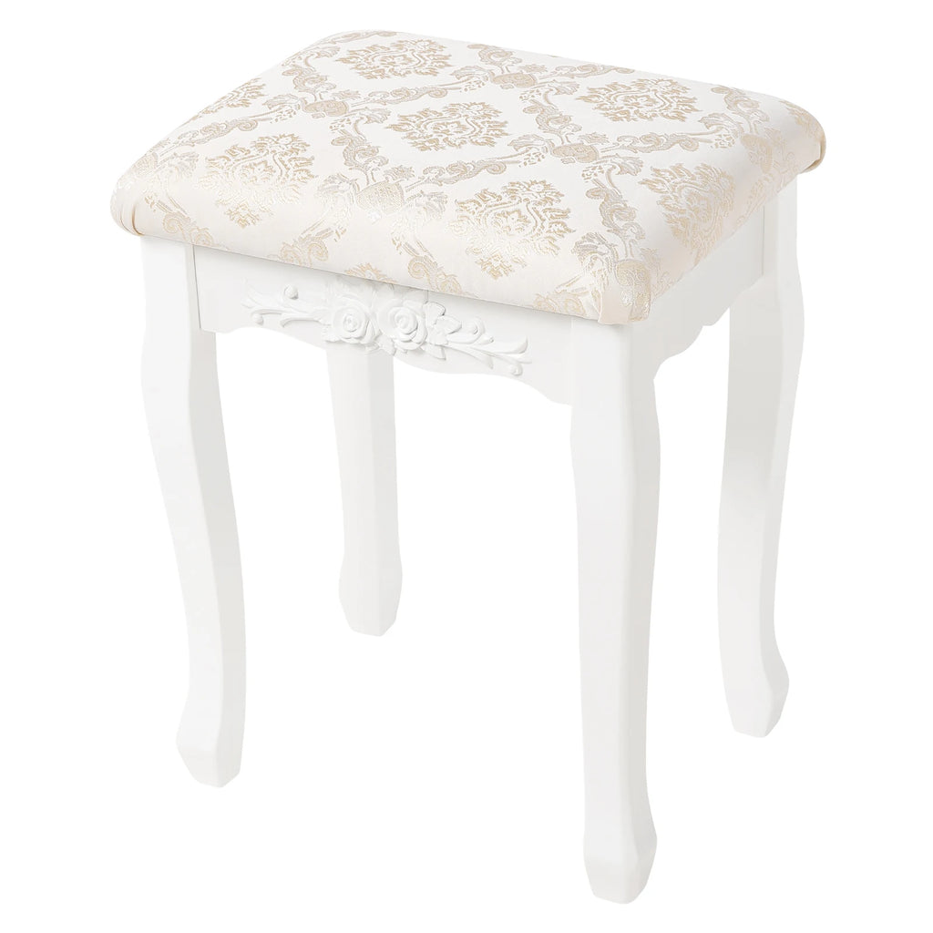 1PC Lovely Bedroom Padded Dressing Table Stool 40x30x50cm Smooth Shiny Vanity Dresser Stool Home Bedroom