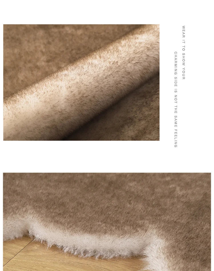 Cartoon Animal Bear Irregular Shaped Carpet Living Room Bedroom Entrance Floor Mat Children's Bedroom Carpet