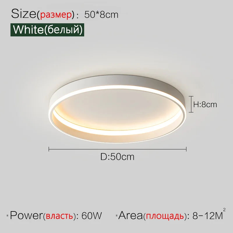 Nordic lamp modern minimalist square ceiling lamp master bedroom bedroom bedroom LED lamp eye protection full spectrum 2023 new
