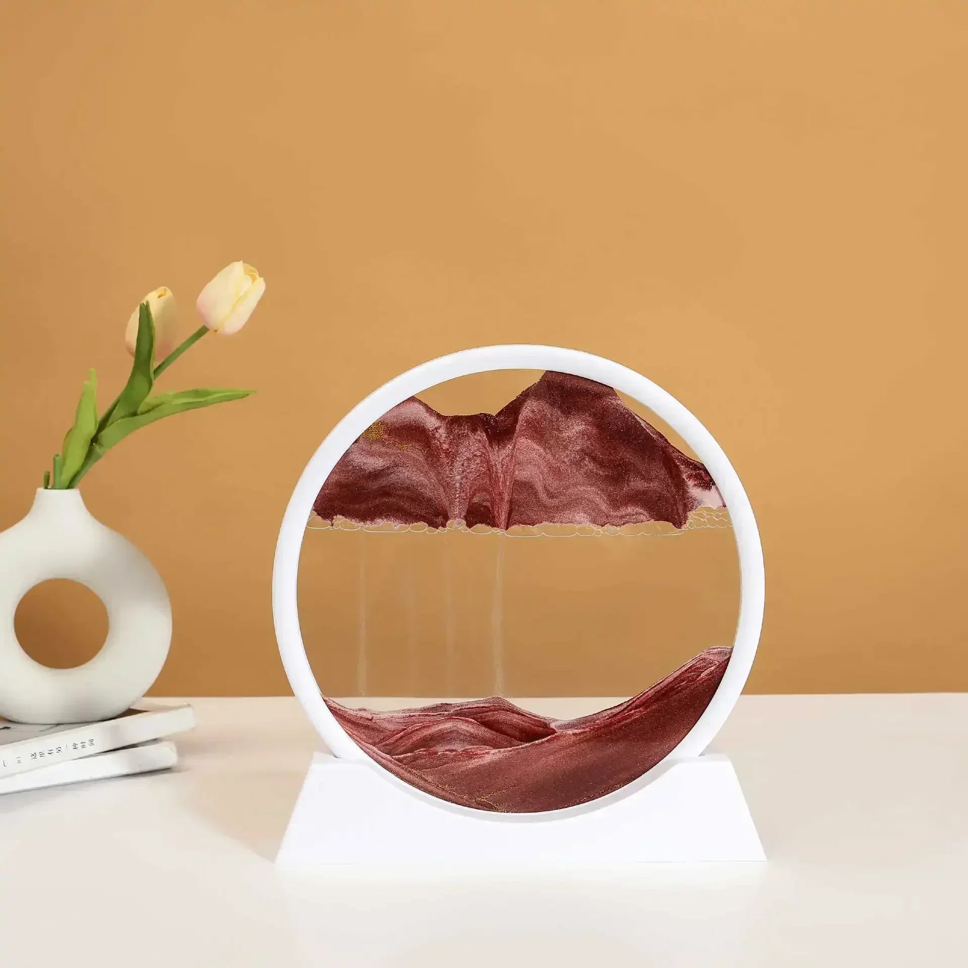 Sandscape Moving Sand Art Frame Flowing Sand 3D Dynamic Liquid Hourglass Quicksand Kinetic Sand Painting Office Home Decor Gifts
