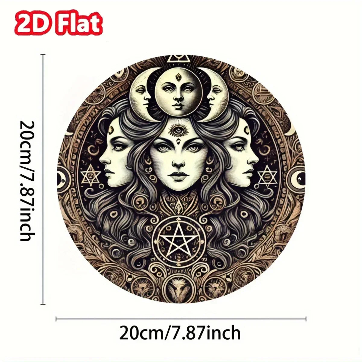 Hecate Witchcraft  Wall Art - Foil Engraved, Durable for Indoor/Outdoor, Ideal for Festivals